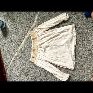 Off white, off shoulder top from old navy